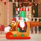Costway 6Ft Long Inflatable Santa Claus Flying Airplane Blow Up Christmas Decoration